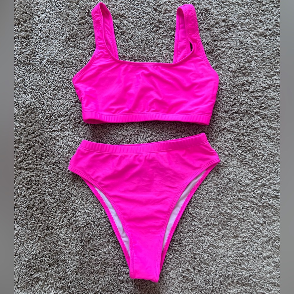 Hot Pink High Rise Bikini